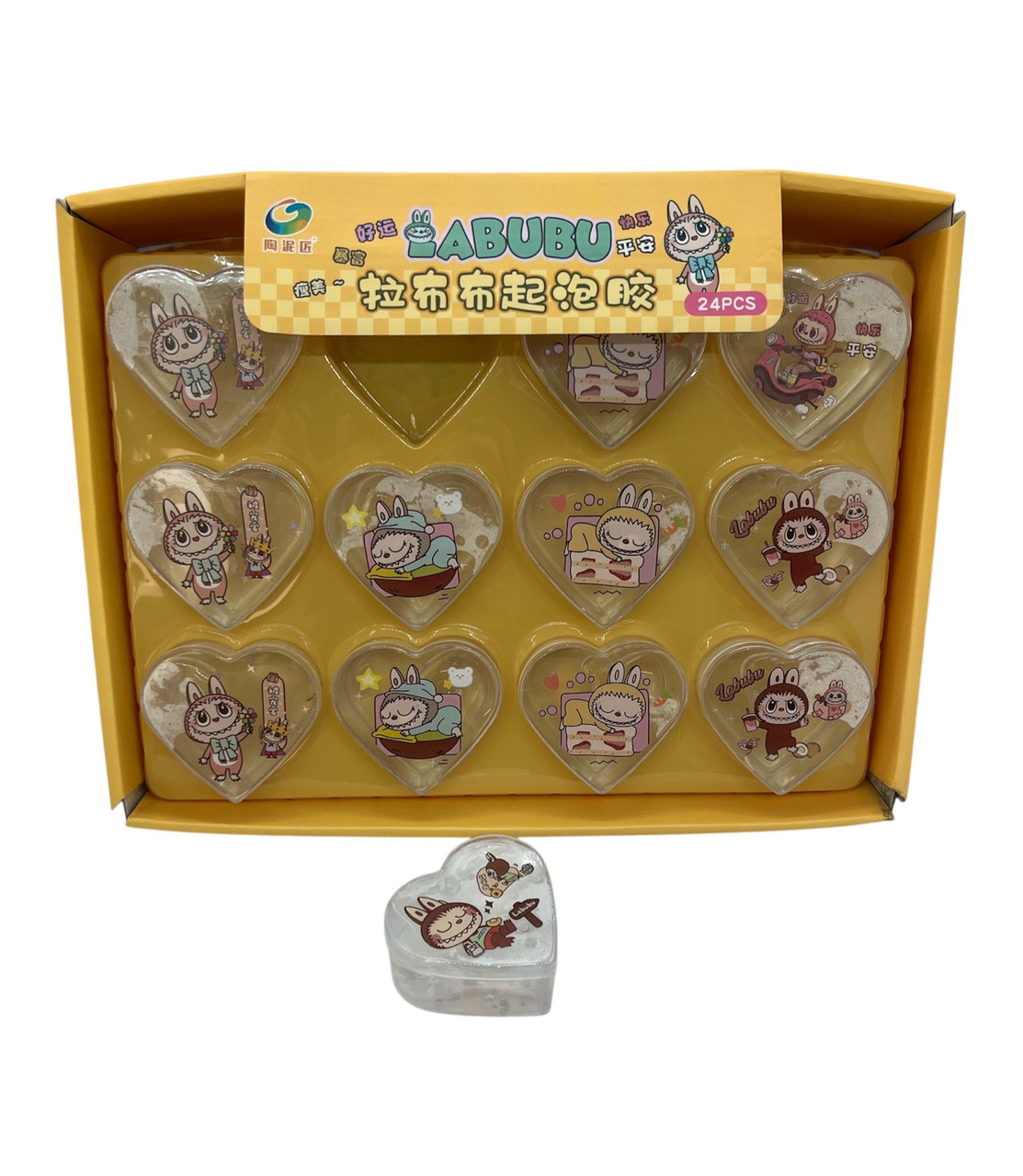 Слайм, жуйка для рук Лабубу прозора, фото 1