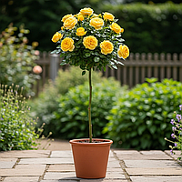 Саджанці англійської троянди Беатріс на штамбі (Rose Beatrice)