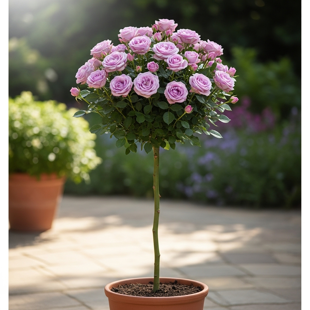 Саджанці плетистої троянди Індиголетта на штамбі (Rose Indigoletta), фото 1