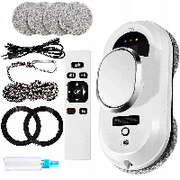 Робот для мытья окон с пультом + 4 насадки / Робот мойщик окон / Робот пылесос для окон