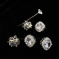 Гудзик зі стразами кольору Crystal ((12 мм)