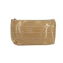 Косметичка жіноча з дзеркалом для сумки 19,5*11*1,5 см (золотистий перламутр) 512097