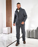 Мужской спорт костюм на флисе. Серый/хаки/черный/шоколад. 46-48; 50-52; 54-56.
