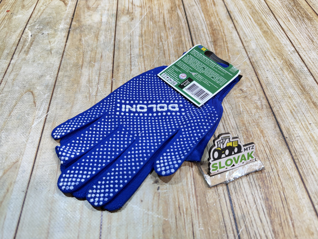 Рукавиці DOLONI для точних робіт з ПВХ покриттям (сині), фото 1