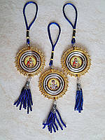 Підвіска- іконка в авто з бісеру синя