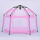 Дитячий ігровий намет манеж 146х127х110см, Рожевий/ Манеж-намет автоматичний / Каркасний намет дитячий, фото 2