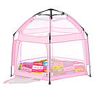 Дитячий ігровий намет манеж 146х127х110см, Рожевий/ Манеж-намет автоматичний / Каркасний намет дитячий, фото 4