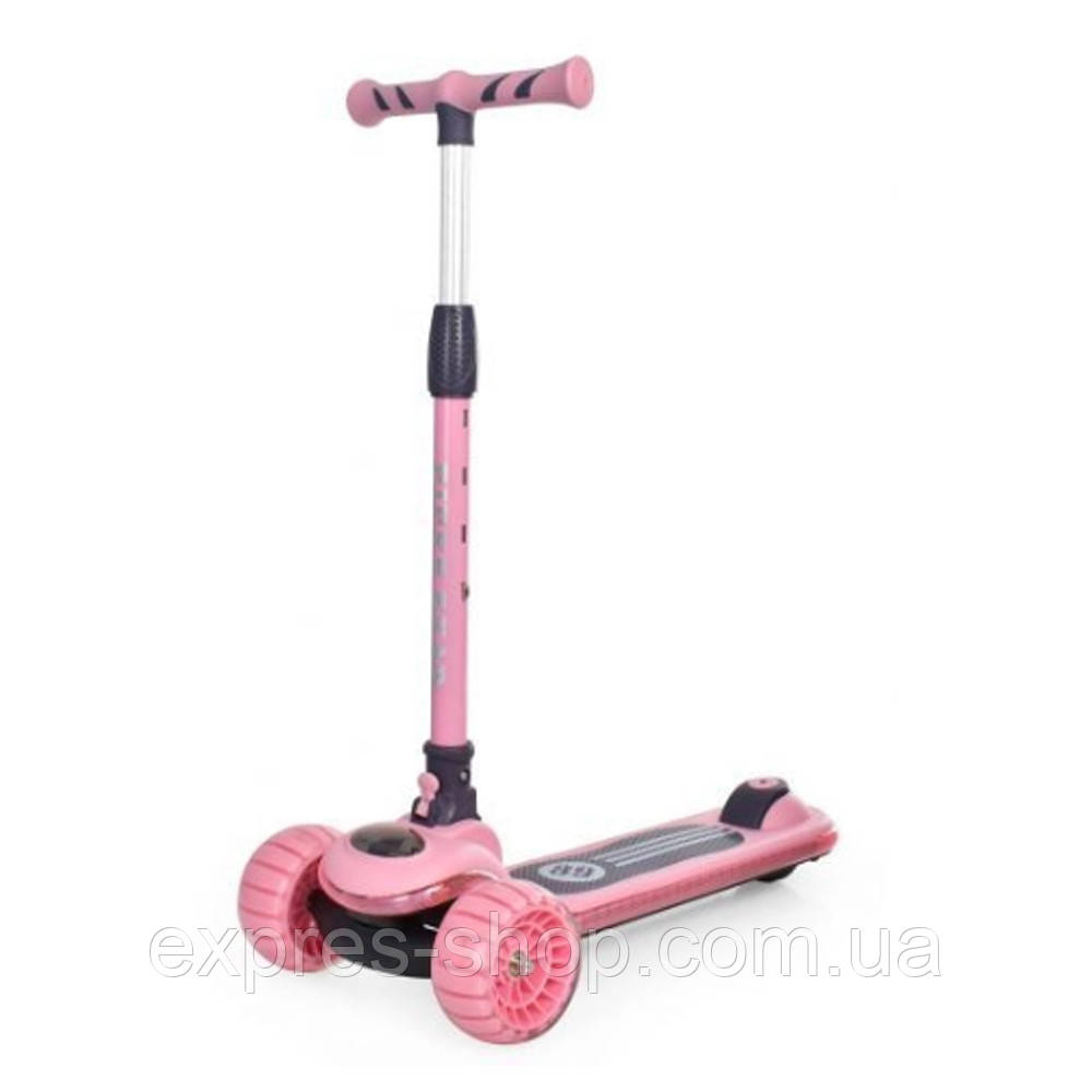 Дитячий самокат триколісний з підсвічуванням і музикою / Триколісний самокат складаний / Самокат для дітей, фото 1
