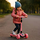 Дитячий самокат триколісний з підсвічуванням і музикою / Триколісний самокат складаний / Самокат для дітей, фото 2