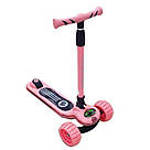 Дитячий самокат триколісний з підсвічуванням і музикою / Триколісний самокат складаний / Самокат для дітей, фото 3