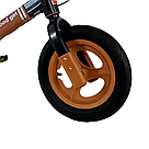 Дитячий біговел з додатковими колесами, Коричневий / Двоколісний біговел / Дитячий велосипед навчальний, фото 4