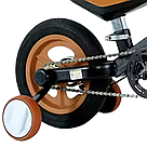 Дитячий біговел з додатковими колесами, Коричневий / Двоколісний біговел / Дитячий велосипед навчальний, фото 5