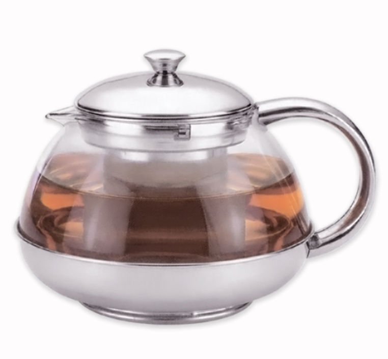 Чайник для заварювання 600 мл Kamille (скло, нержавіюча сталь), фото 1