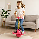 Детский мяч для прыжков до 70кг + Насос, Jumbo Viking, Розовый / Джампинг для детей / Джампер / Тренажер для прыжков, фото 2