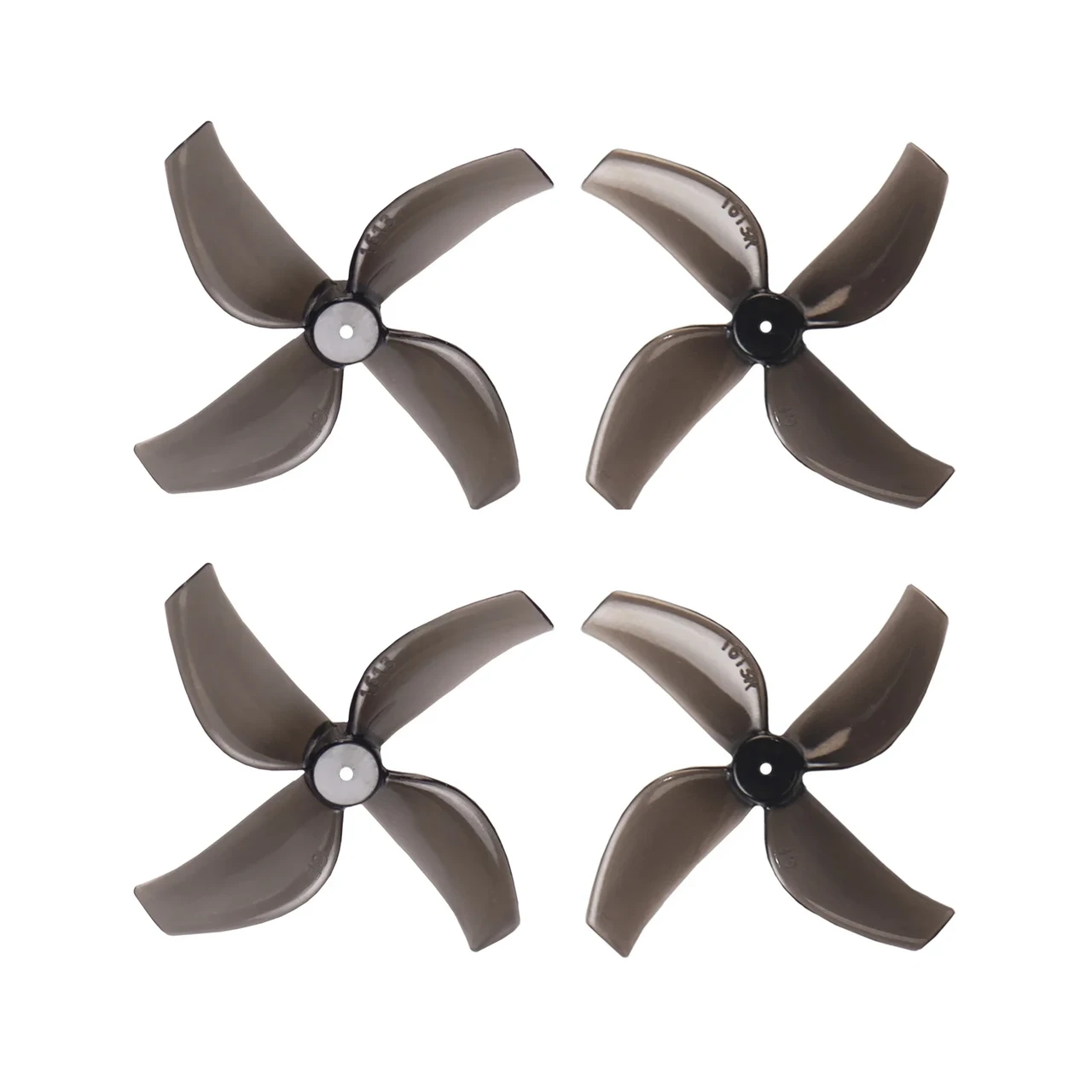 Gemfan 1613 40 мм 4 лопаті (1 мм вал) для дрона 1S FPV |мотор 0802/0902| (4 шт, Clear Black)