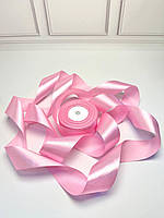 Стрічка атласна, колір світло-рожевий 40С1044, ширина 4 см, бобіна 23 м