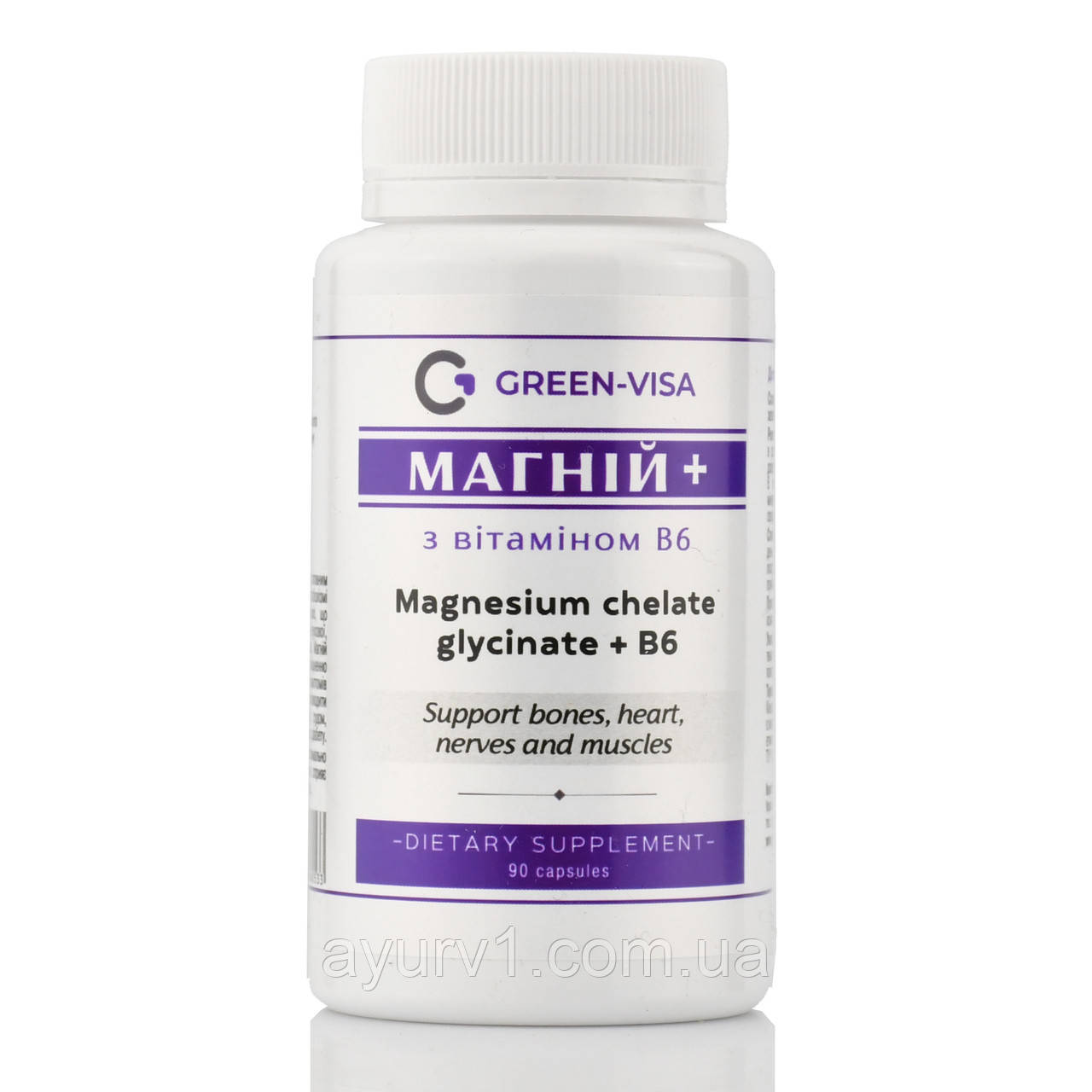 Магній плюс В6, Грин виза Green-Visa, 90cap