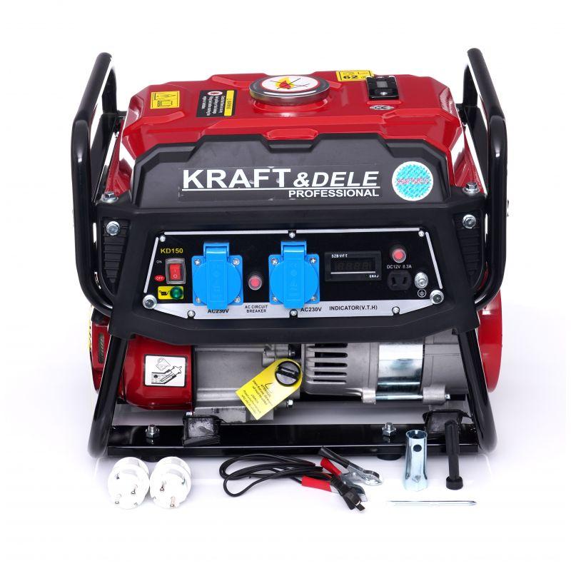 Генератор для безперебійного живлення 1500 Вт Kraft&Dele KD150 бензиновий генератор економний, фото 1