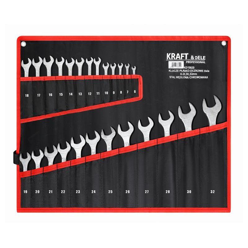 Набір ключів рожково-накидних 25 шт. Kraft&Dele KD10920 набір ключів, фото 1