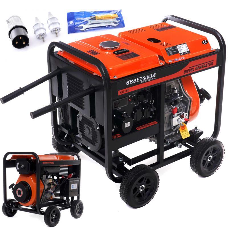 Генератор дизельний 7,5 кВт, 12 В Kraft&Dele KD168 дизельний генератор, фото 1