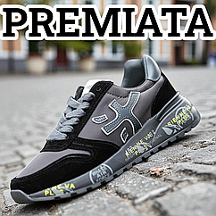 Спортивні кросівки Premiata чоловічі молодіжні шкіряні преміата низькі кросівки преміата для спорту та відпочинку