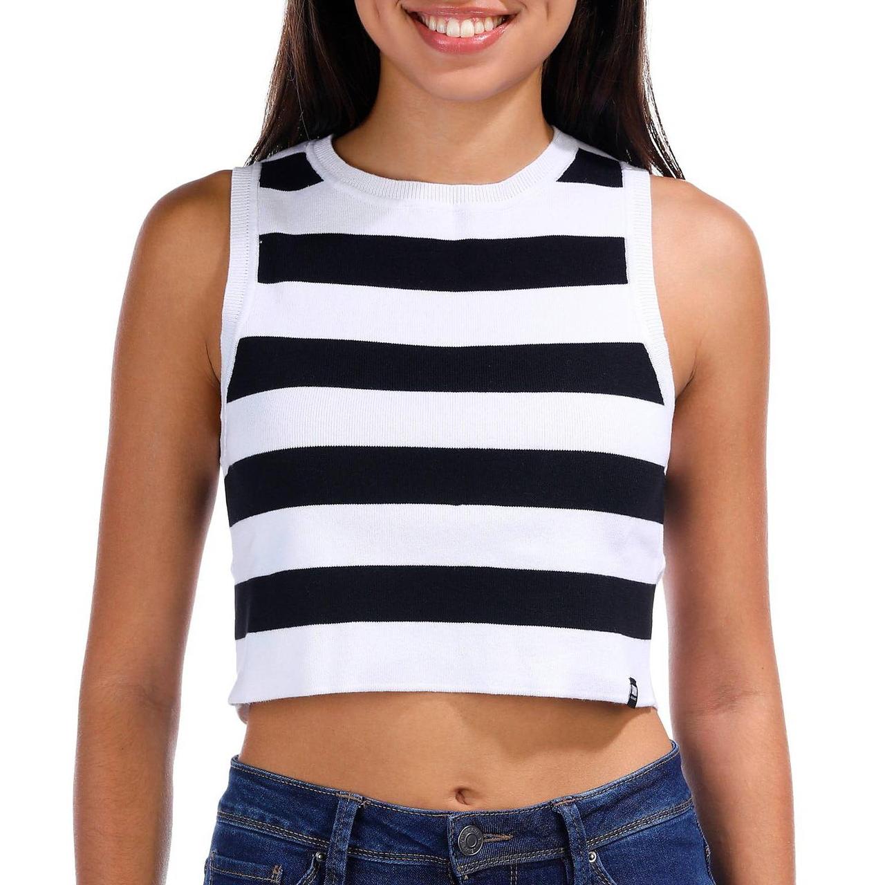 В'язана жилетка DKNY укорочена 1159843196 (Чорний/Білий L), фото 1