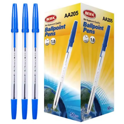 Ручка кулькова синя 1мм BEIFA AA205, фото 1