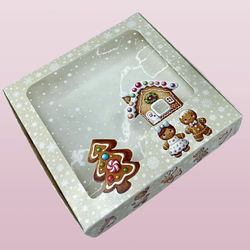Коробка для пряників з вікном, 15 см х 15 см х 3 см, Прняня