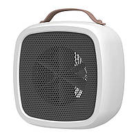 Міні-обігрівач електричний портативний 500 Вт, настільний, PTC, 220 В, тихий, білий, для кімнати та офісу 142×101×141 мм