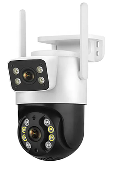 Вулична WiFi камера спостереження 6.0 MP 1DAL WS-Q206A | Розумна PTZ відеокамера 2 лінзи (3+3 МП)