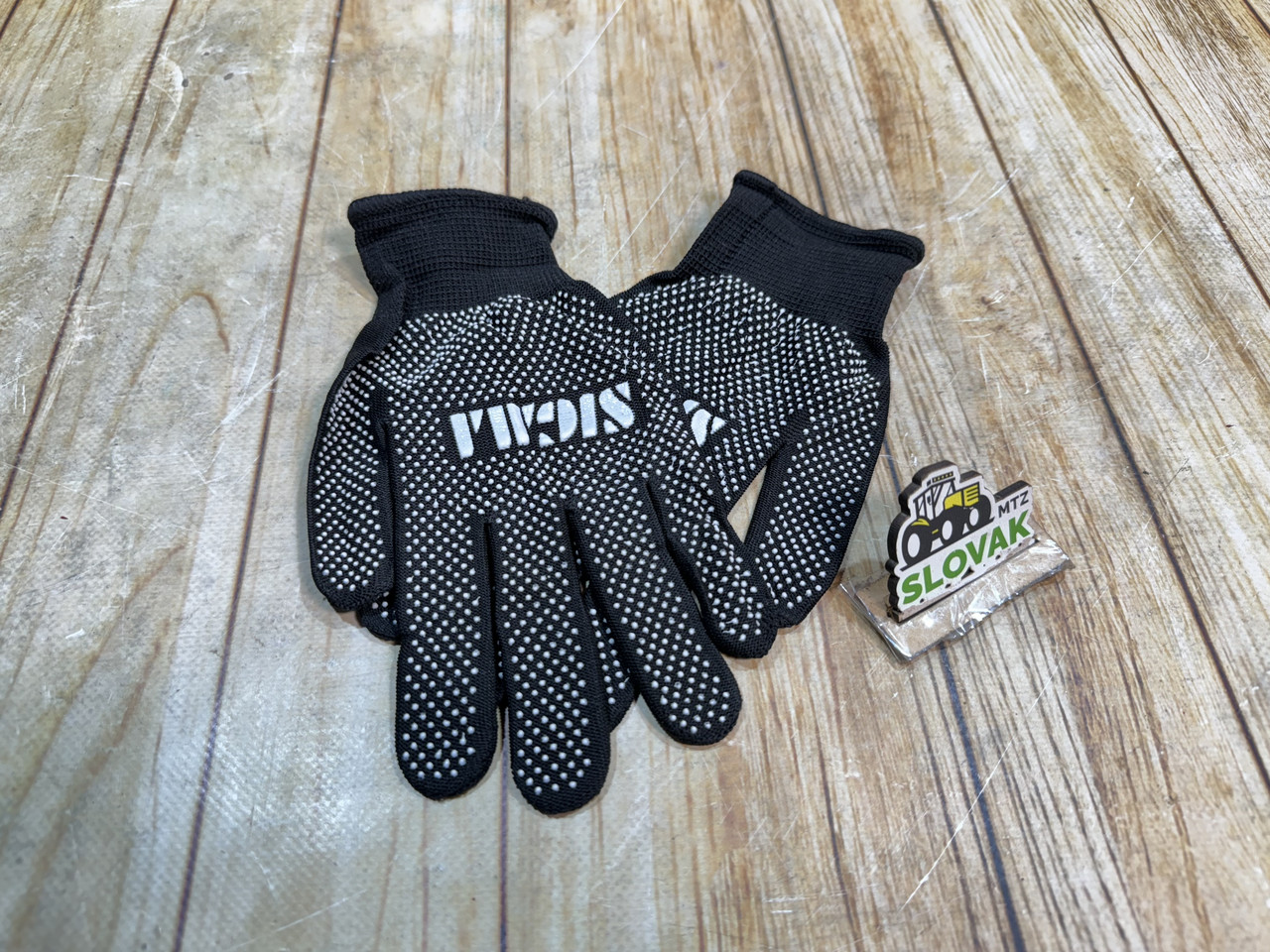 Робочі рукавиці з ПВХ покриттям чорні (універсальні), фото 1