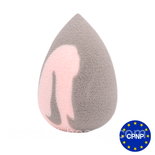 Спонж супер м'який Zola (крапля сіро-рожевий), фото 1