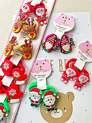 Гумка для волосся новорічна 3 см 10 пар/уп