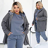 Костюм теплий трійка штани світшот і хутряна сорочка 3018, фото 2