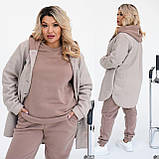 Костюм теплий трійка штани світшот і хутряна сорочка 3018, фото 4