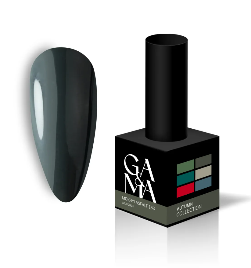 Гель-лак GA&MA Autumn Collection №133 Mokryi asfalt 10 мл, фото 1