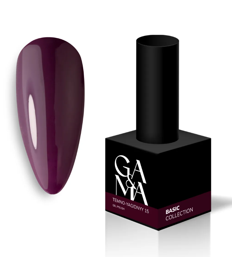 Гель-лак GA&MA Basic Collection №15 Temno-yagidnyy 10 мл, фото 1