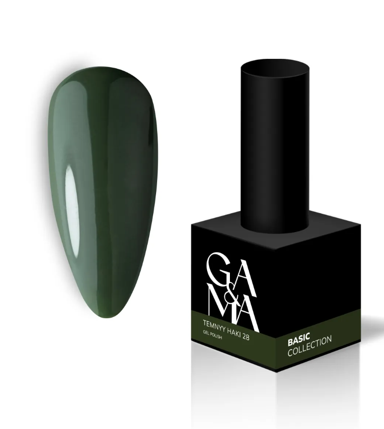 Гель-лак GA&MA Basic Collection №28 Temnyy Haki 10 мл, фото 1