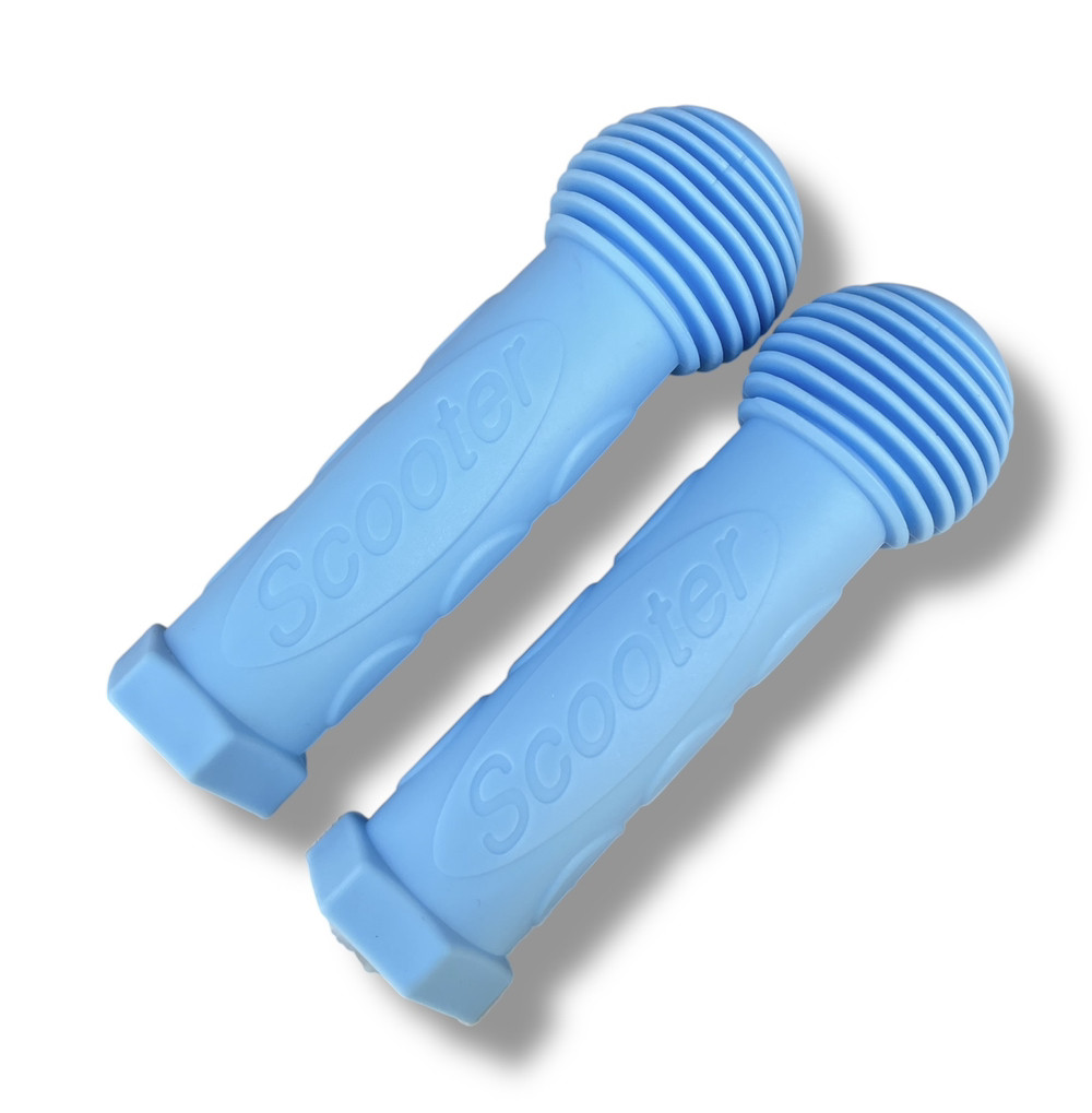 Гріпси дитячі для велосипеда, самоката, біговела Skooter небесно-блакитний пара, фото 1