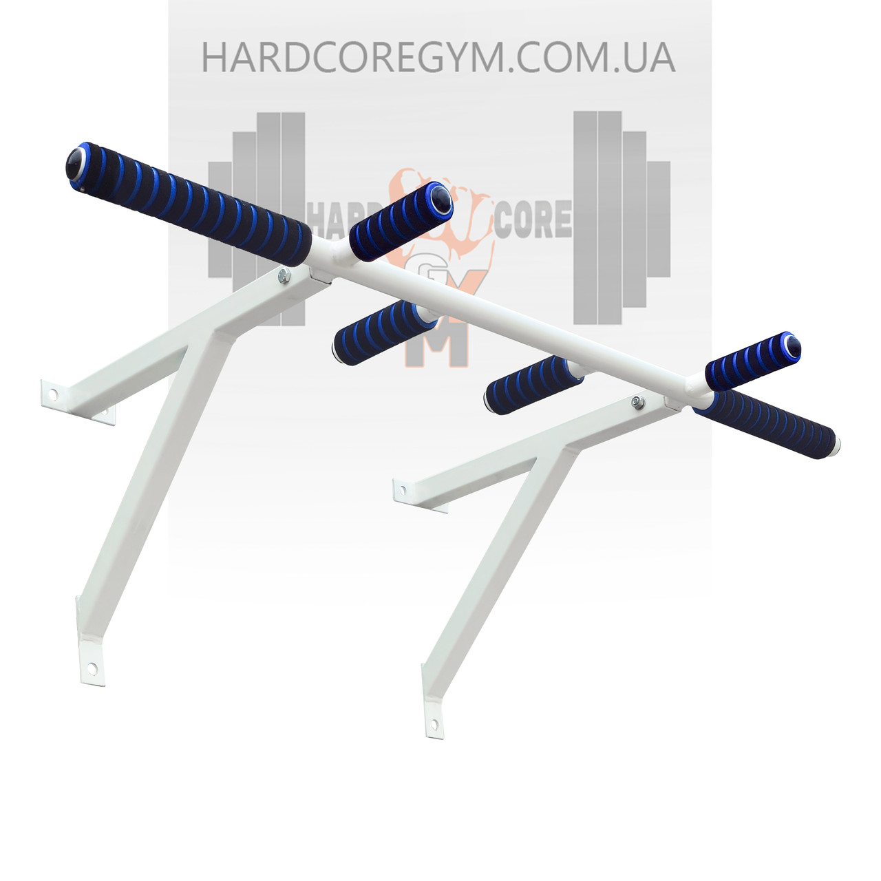 Турнік настінний/надверний білий рівний (40 см), фото 1