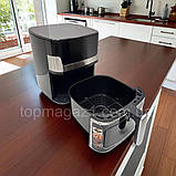 Настільна фритюрниця Zepline 3500 Вт аерофритюрниця антипригарна 8л на 8 автоматичних програм з таймером, фото 4