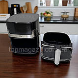 Настільна фритюрниця Zepline 3500 Вт аерофритюрниця антипригарна 8л на 8 автоматичних програм з таймером, фото 5