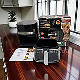 Настільна фритюрниця Zepline 3500 Вт аерофритюрниця антипригарна 8л на 8 автоматичних програм з таймером, фото 8