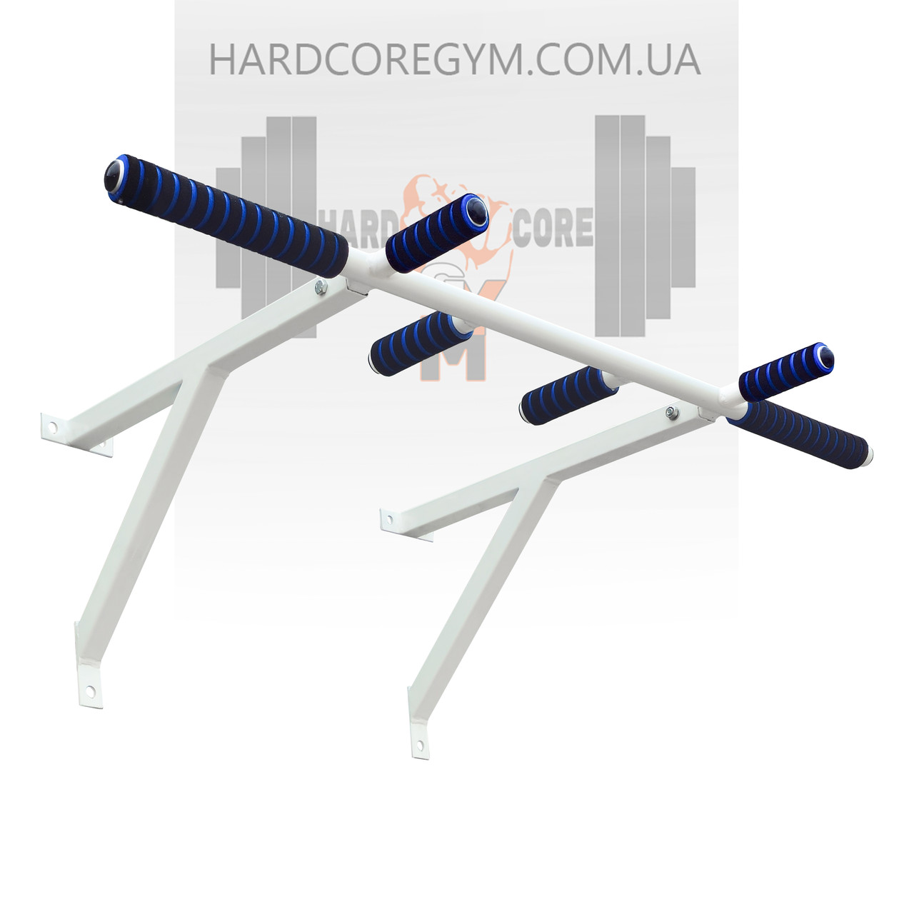 Турнік настінний/надверний білий рівний (50 см), фото 1