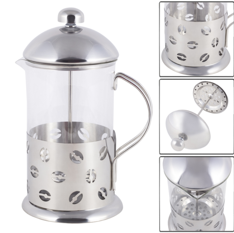 Френч-прес 800 мл Ofenbach скло, нержавіюча сталь, фото 1