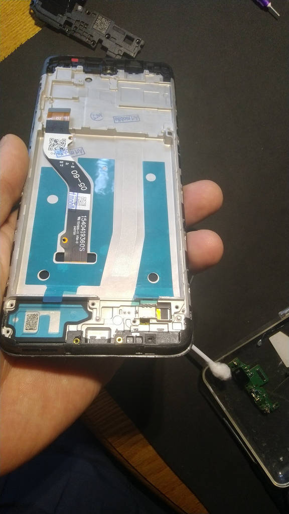 Дисплей модуль тачскрин Motorola XT2133-2 Moto G60s черный оригінал c рамкой - фото покупців 2