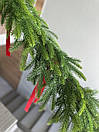 Хвойна гірлянда Forest лита 200 см зелена з салатовими кінчиками (ефект молодої хвої), упаковка 5 шт., фото 4
