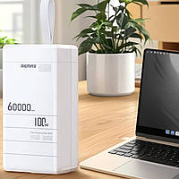Мощный повербанк для ноутбуков быстрая зарядка батареи 60000mAh REMAX RPP-650 100w Универсальная зарядная батарея Power bank 100w