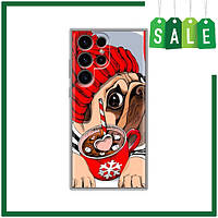 Чехол с картинкой для Samsung Galaxy S24 Ultra - Собачка в шапке