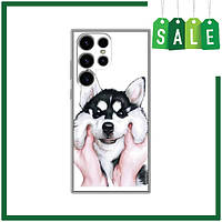 Чехол с картинкой для Samsung Galaxy S24 Ultra - Довольный Хаски